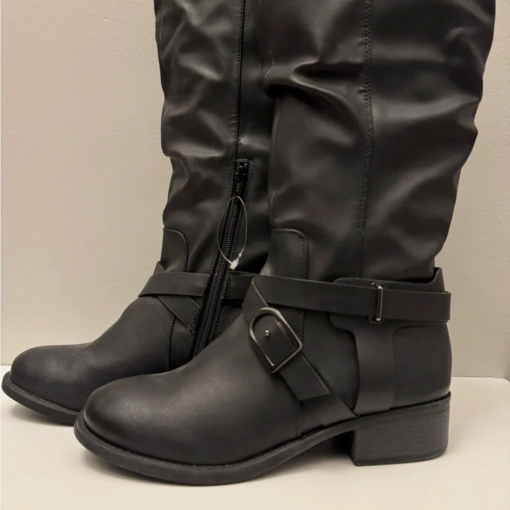 APT 9 Meridian Black Knee-High Women's Boots